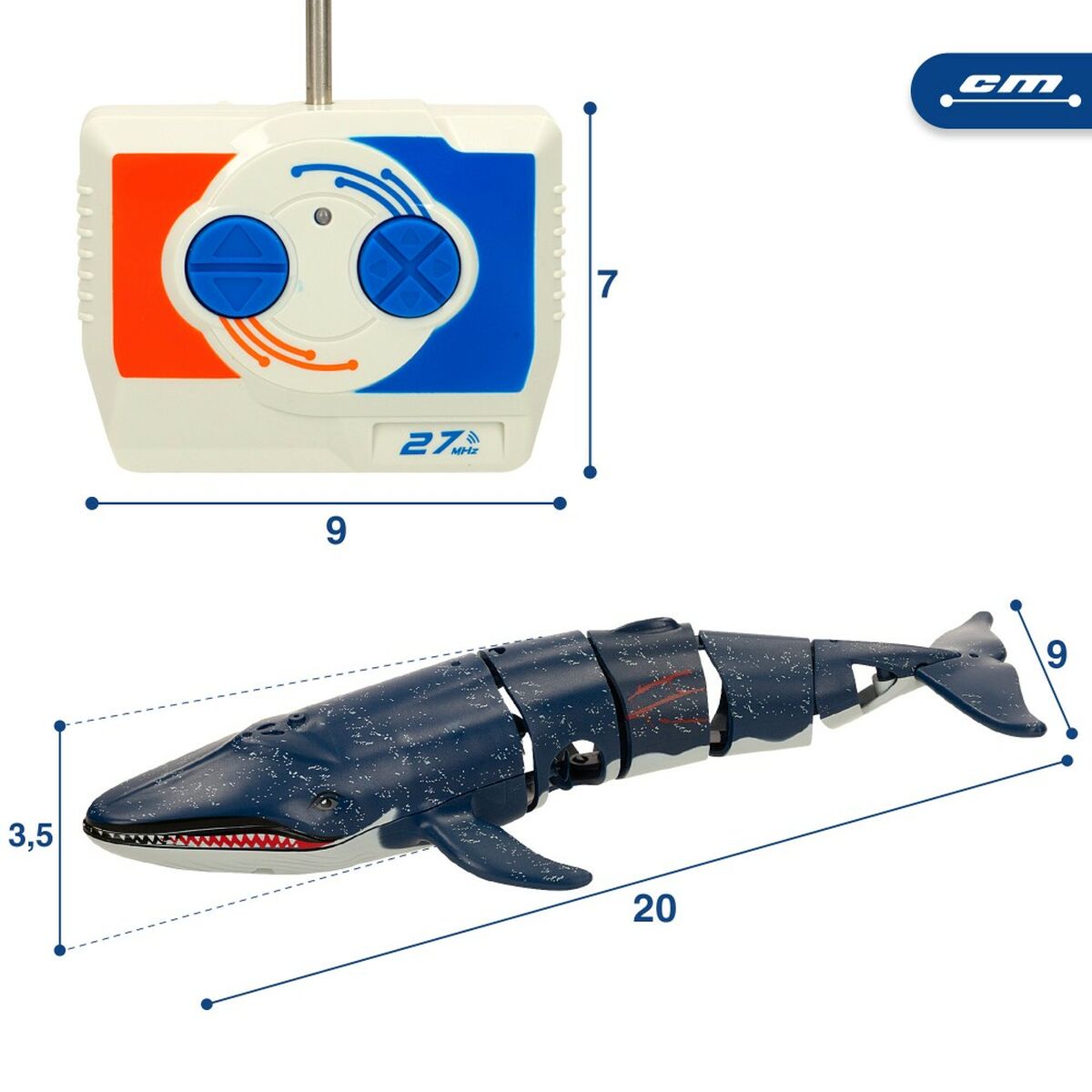 Barca radiocomandata Colorbaby Racing Boat Radiocomando Balena